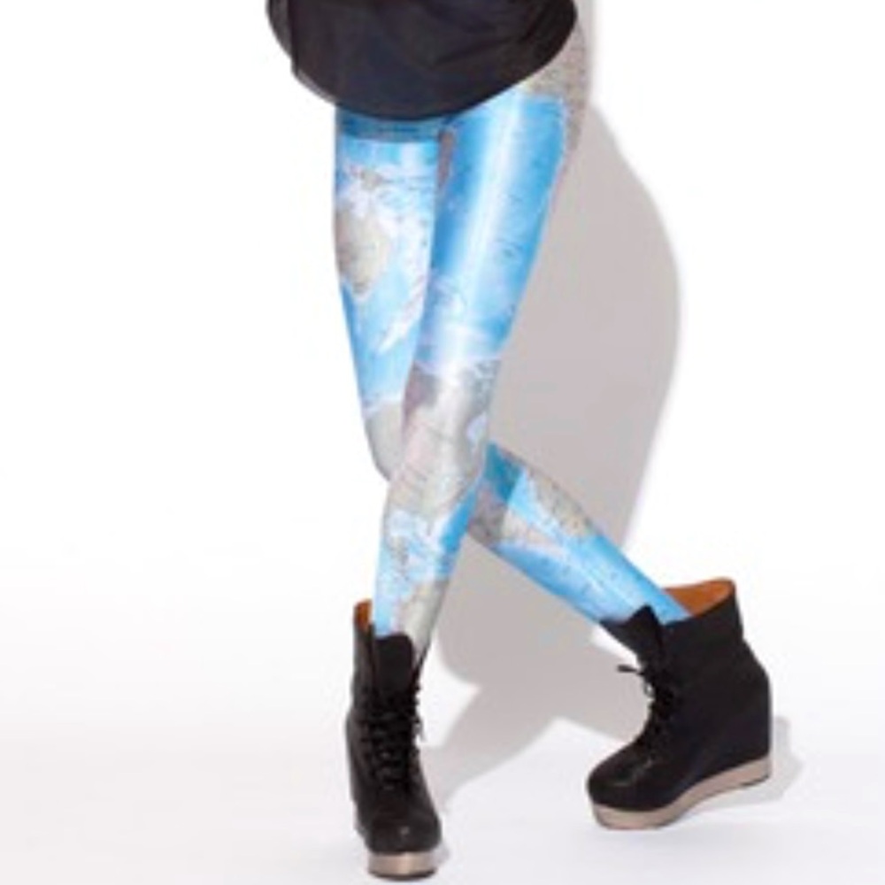 Blackmilk World Map Leggings